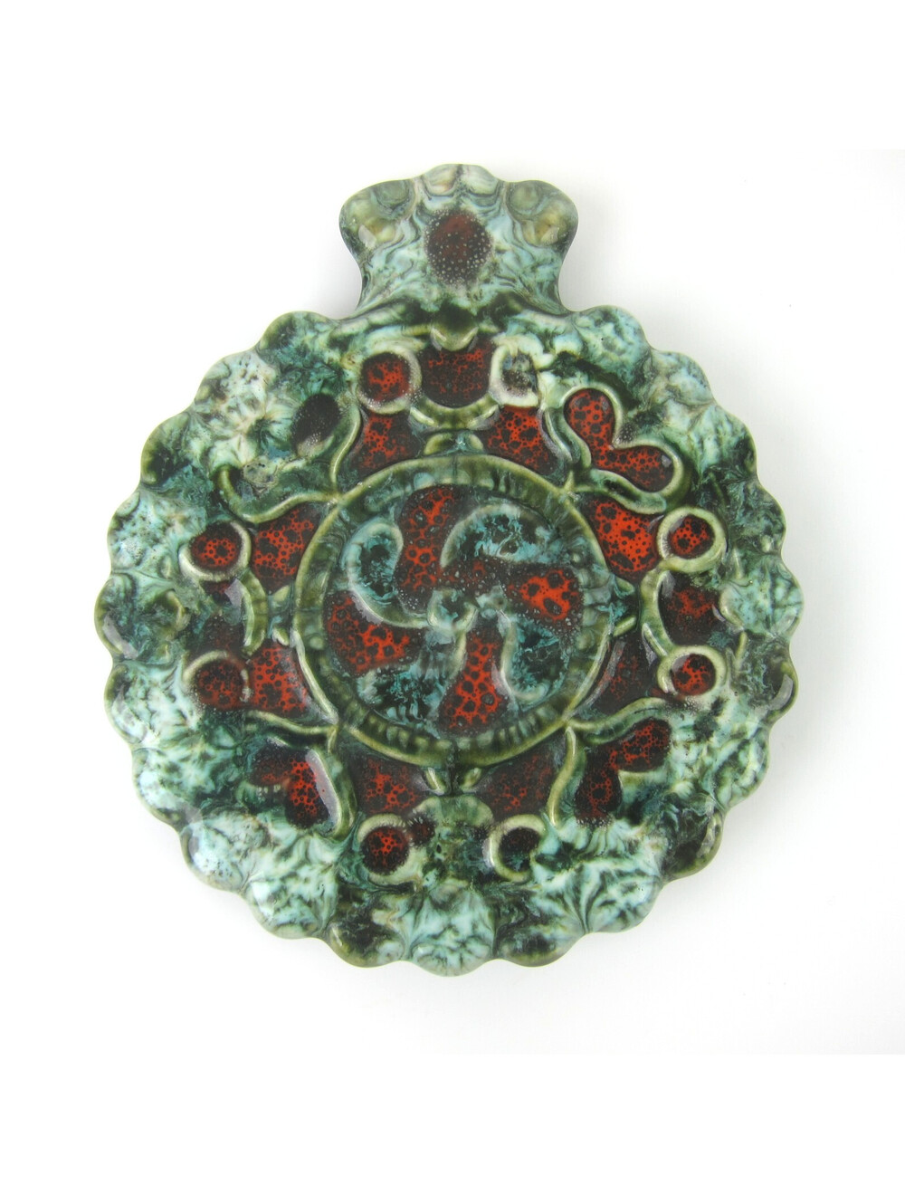 Vintage Pottery Trivet Vallauris Style Majolica 7" Artist Signed D. Rosa 1957